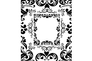 Classic Baroque border ornamental, an Illustration by Nenahliadava Design