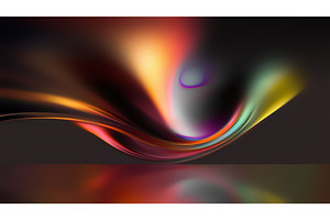 Vibrant Swirls of Color Create a, an Illustration by BazziBa♥