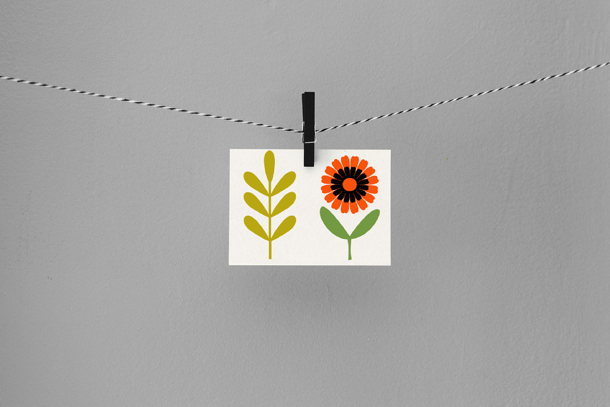 Retro Flower Power Illustration Pack, an Illustration by Jill Adams (Photo 3 of 9)