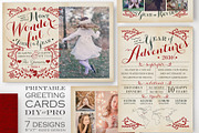 Christmas Photo Card Template, a Card Template by The Geekery Store (Thumbnail 2 of 4)