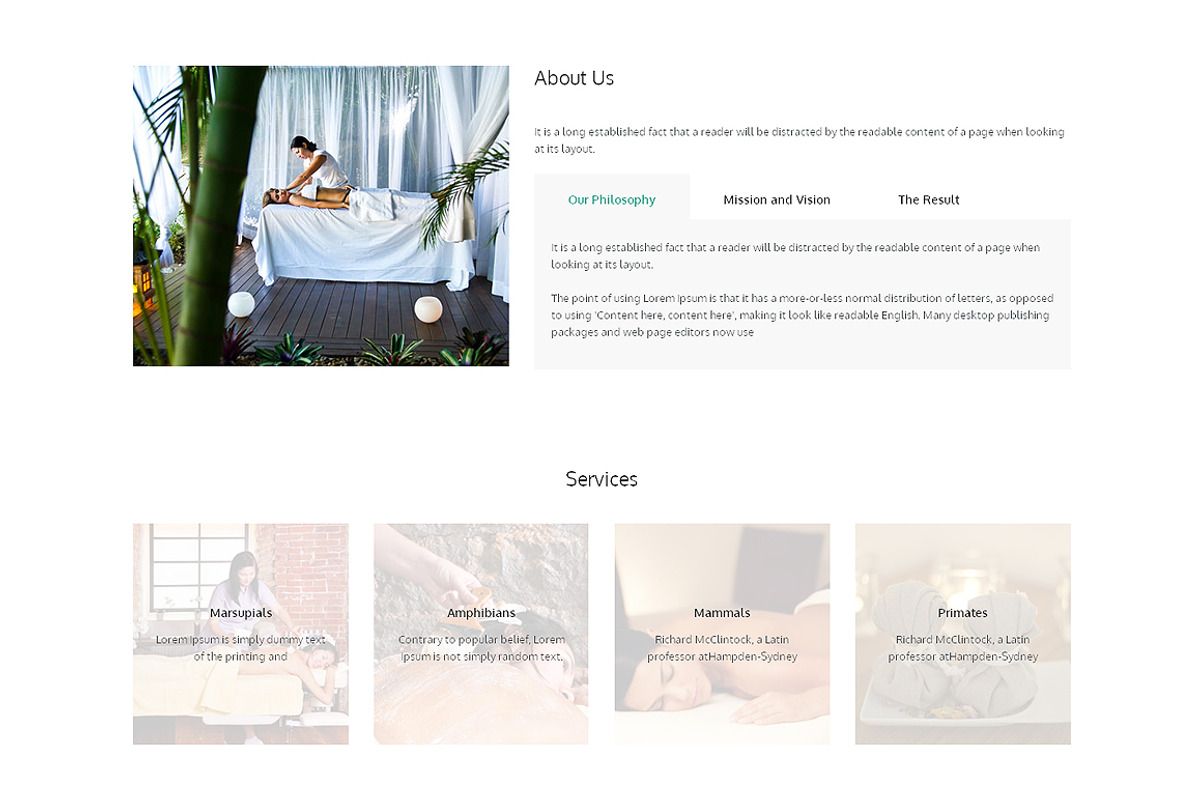 Spa Salon Responsive One Page Theme, a Landing Page Template by IceTemplates (Photo 2 of 3)