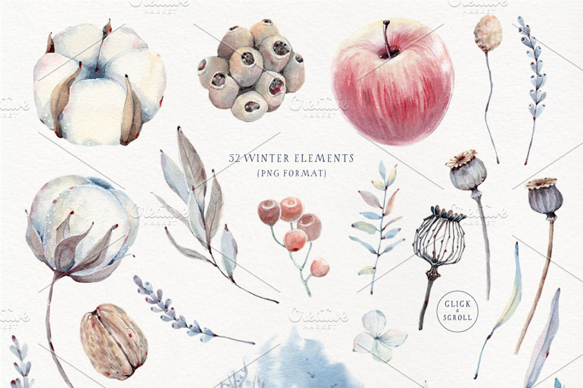 CHARMING SEASON Watercolor set, an Illustration by Lemaris (Photo 3 of 6)