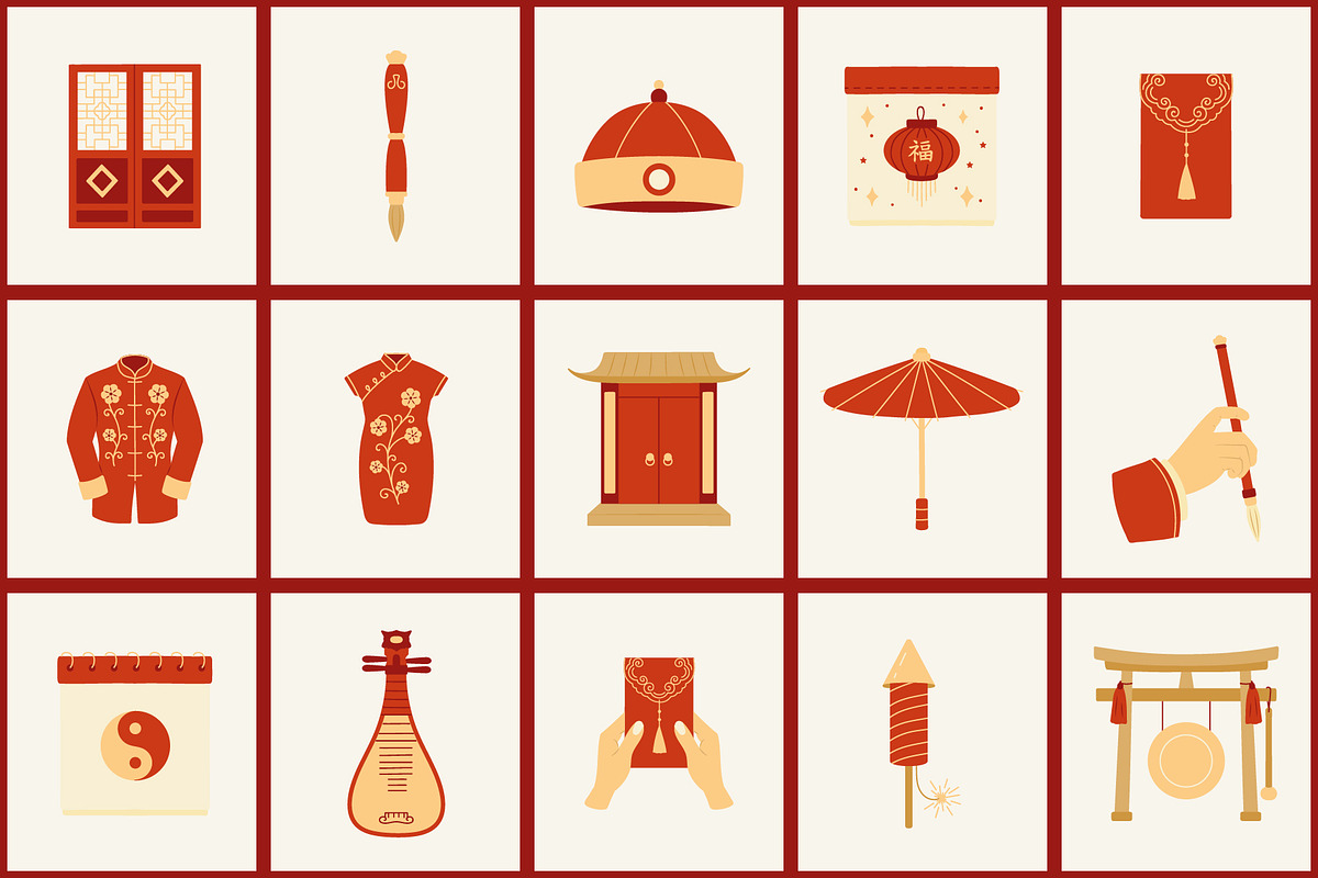 Lunar New Year collection, an Object Graphic by NatalieArtShop (Photo 3 of 12)