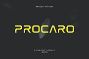 Procaro Modern Tech Font, a Sans Serif Font by Artiveko (Thumbnail 1 of 8)