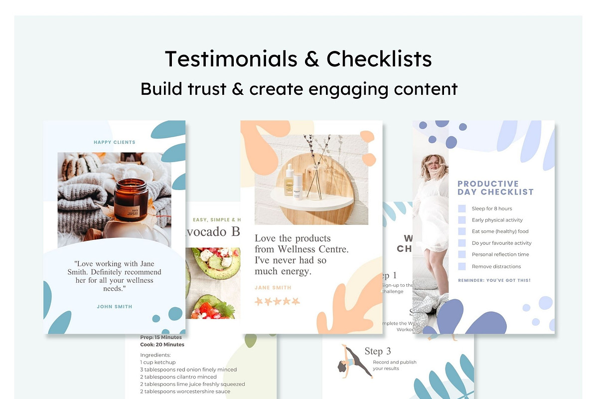 Wellness Pinterest Canva Templates, a Social Media Template by Cultive Creative (Photo 11 of 12)