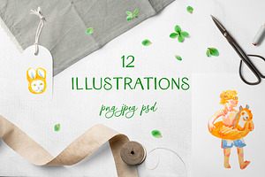 Summer illustartions hand drawn wax, a Person Illustration by Lucyinyourheart