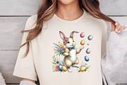 Bunny Juggling easter egg Clipart, an Illustration by DreamCafeArt (Thumbnail 5 of 6)