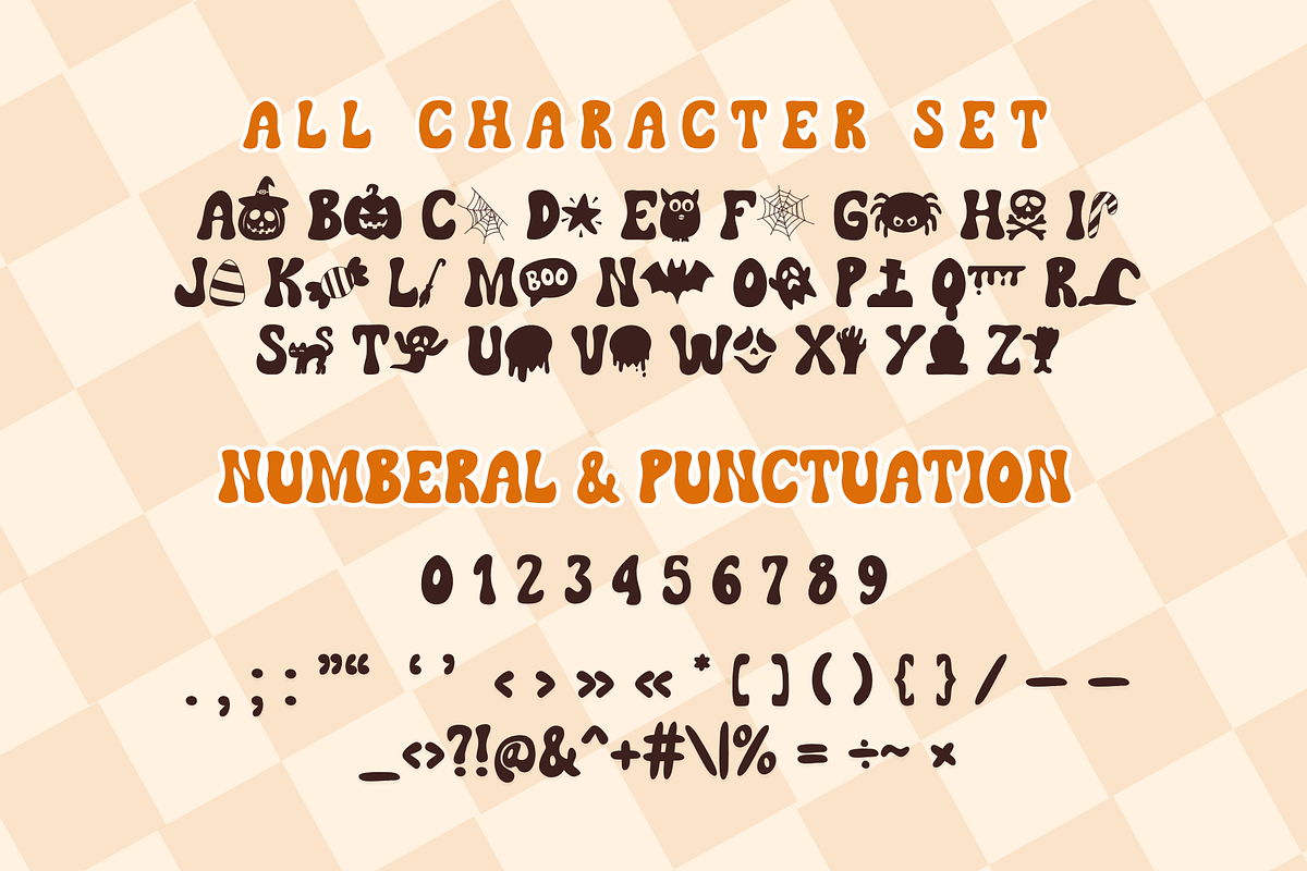Happy Ghouls is a Halloween font, a Sans Serif Font by Brown Cupple (Photo 5 of 6)