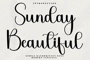Sunday Beautiful, a Handwritten Font by InermediaSTUDIO (Thumbnail 1 of 8)