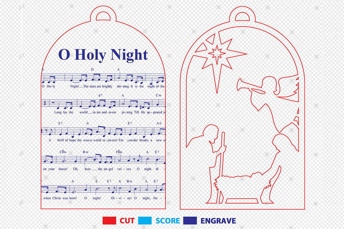 Christmas Song Ornament Svg, an Object Graphic by Lasercutiny (Photo 2 of 2)