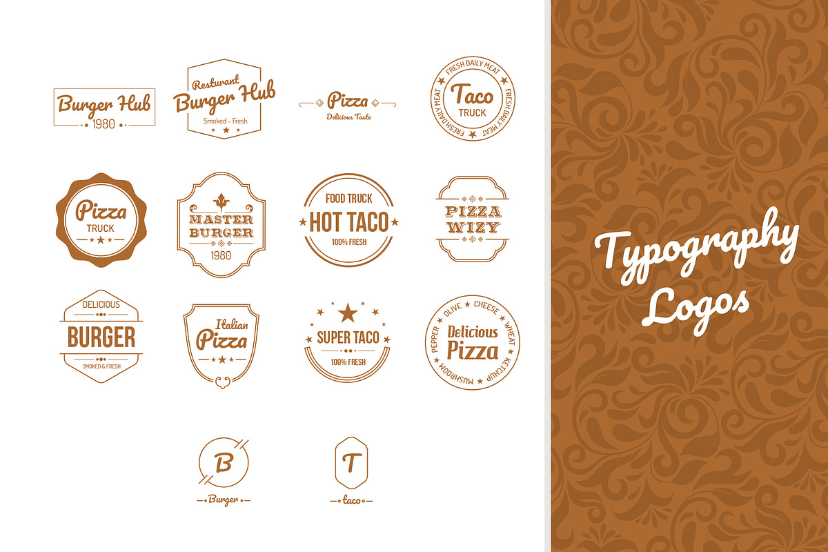 Over 70 Various Logos for Fast Food, a Branding & Logo Template by UX Monster (Photo 10 of 13)