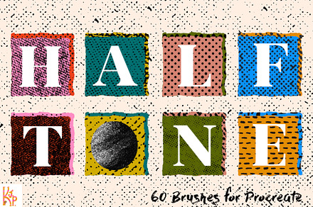 Halftone Brushes for Procreate