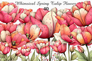 Whimsical Spring Tulip Flower Clipar, an Illustration by Craft Nest (Thumbnail 1 of 11)
