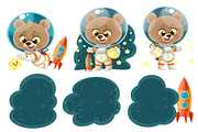 Bear in space, an Animal Illustration by Azuzlikus (Thumbnail 4 of 5)