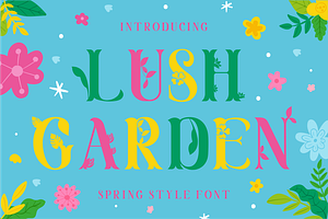 Lush Garden Spring Style Font, a Font by PutraCetol Studio