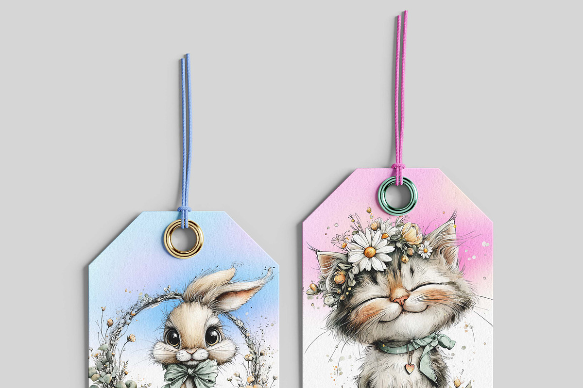 Whimsical Baby Animals Watercolor, an Illustration by one-touch (Photo 2 of 23)