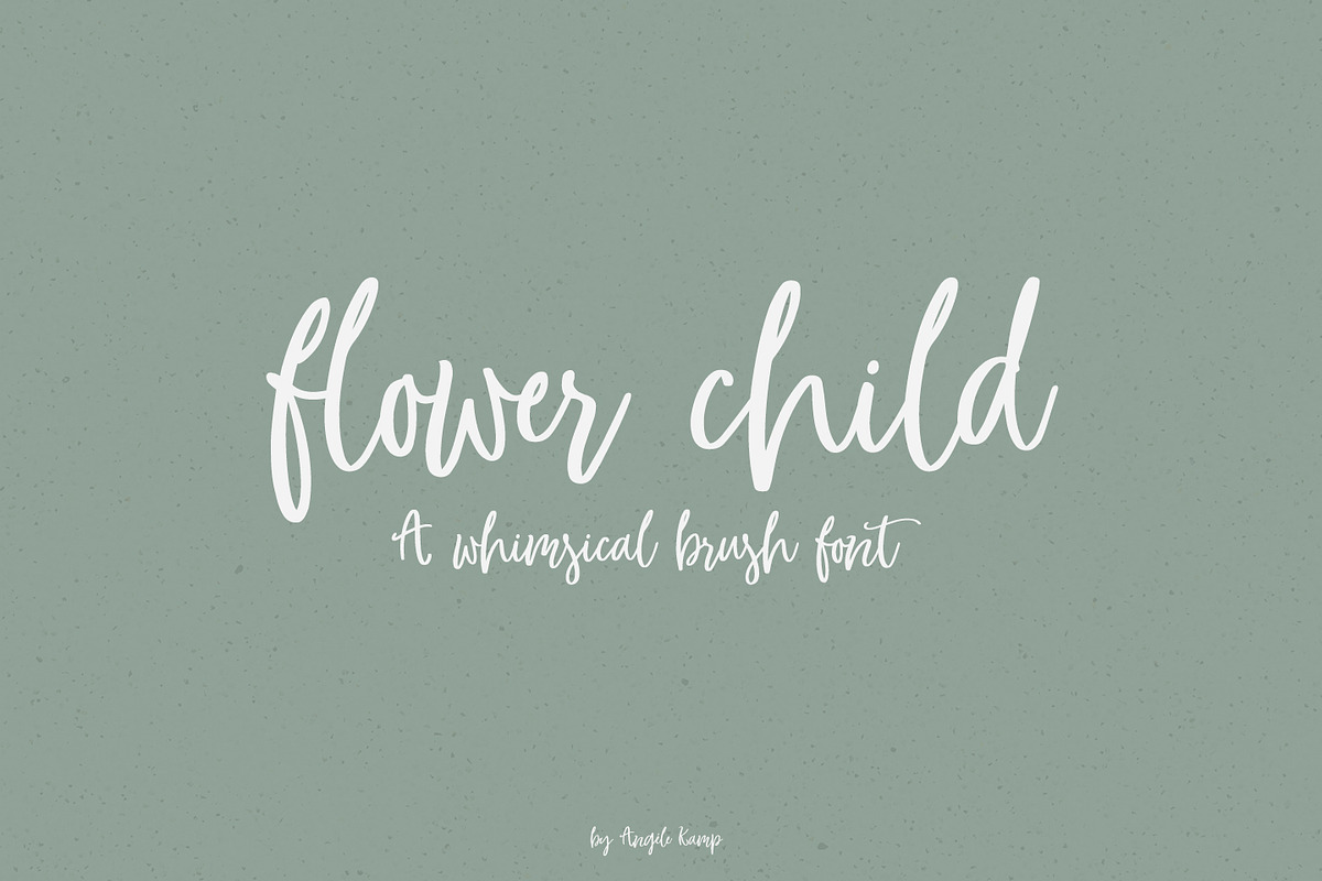 Flower Child whimsical brush font
