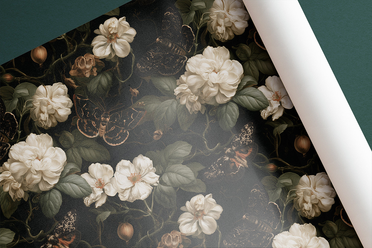 MOTHS & FLOWERS Seamless Pattern, a Pattern Graphic by AYAKA Studio Co. (Photo 2 of 8)