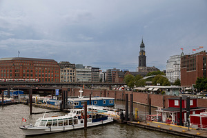 Hamburg, Germany, September 13, 2026 — View across the harbor, an Architecture Photo by Imaginarium