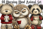 Morning Mood Animal Clipart, an Illustration by Sublimation Artist (Thumbnail 1 of 6)