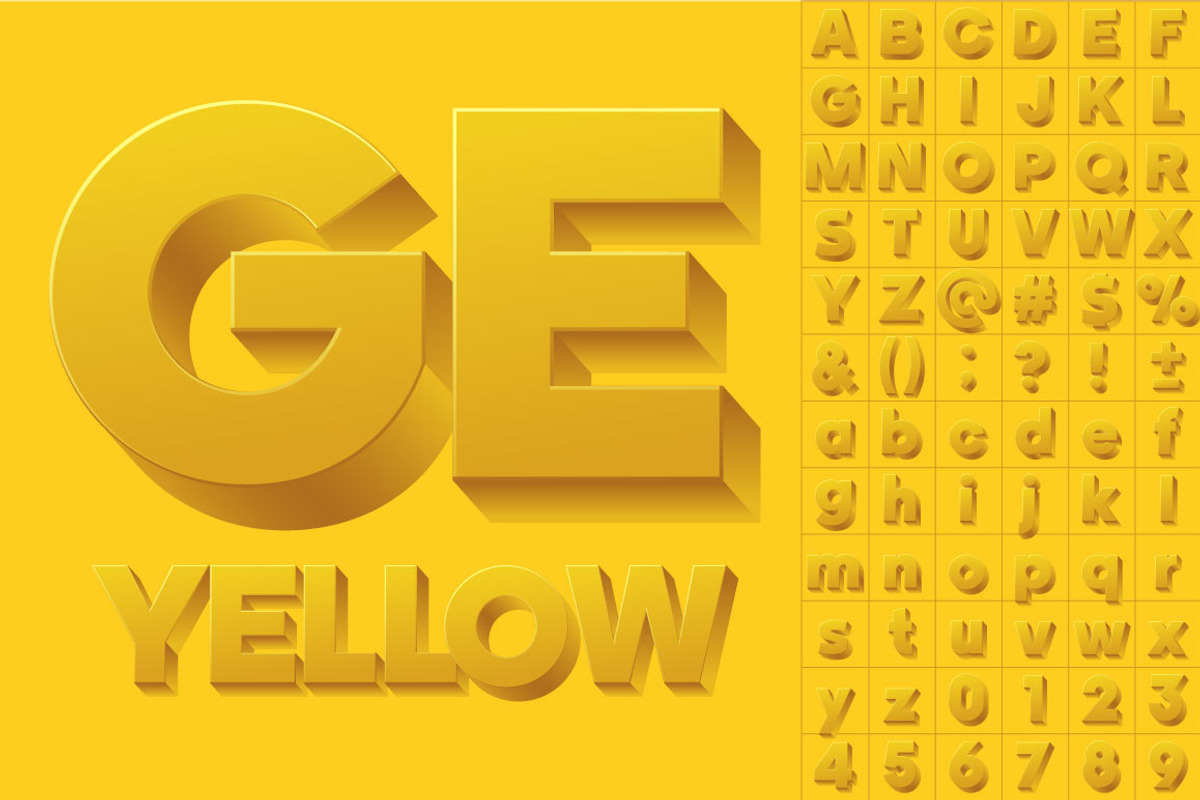 Vector alphabet of simple 3d letters, an Object Graphic by popskraft (Photo 8 of 8)