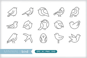 Minimal Bird Icons