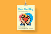 World Heart Day Poster/ Flyer, a Flyer Template by Juru Rancang Graphic (Thumbnail 1 of 3)