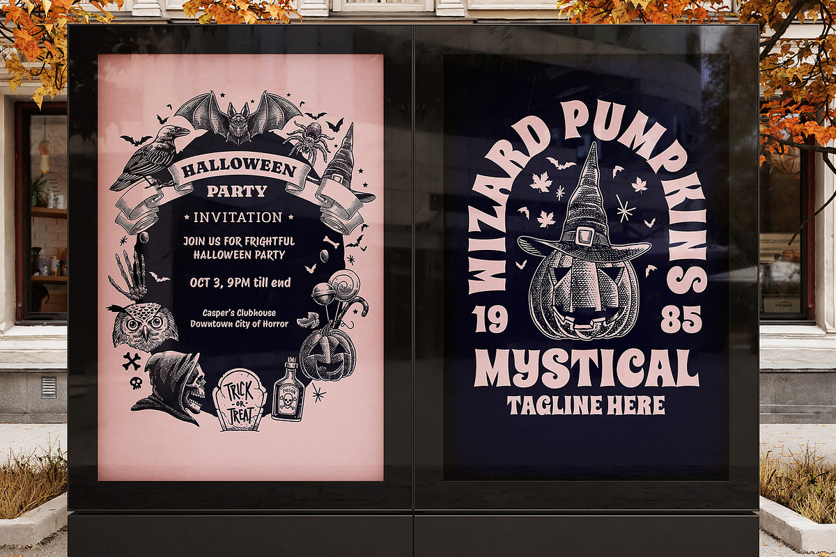 Halloween Illustration Design Set, a Seasonal Illustration by bazzier_graphik (Photo 9 of 10)