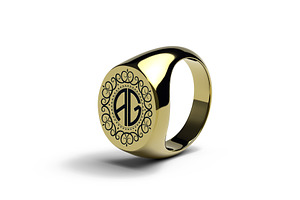 Signet Ring Logo Mockup