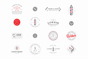 Barber Shop. Minimalistic Logo Set, a Templates & Theme by bartamarabara (Thumbnail 2 of 5)