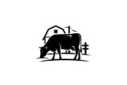 Farm Cow Silhouette Vector Bundle, an Illustration by Designs_River (Thumbnail 40 of 51)