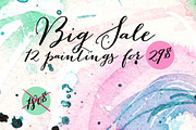 bundle: 12 flowers in a square, a Texture Illustration by coconut_forest (Thumbnail 1 of 13)