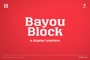 Bayou Block, a Font by VarsityType® (Thumbnail 1 of 7)