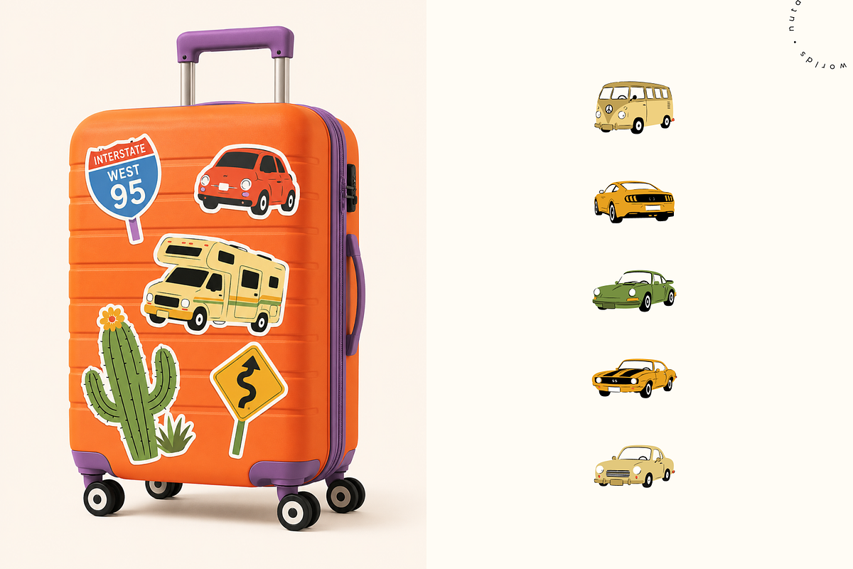 Vintage Road Trip Collection, an Object Graphic by Nutalin Art (Photo 6 of 10)