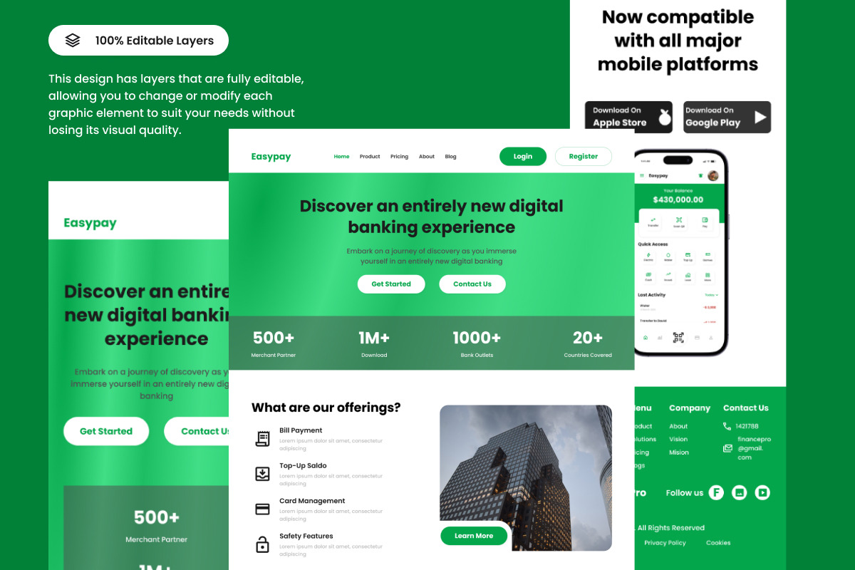 Easypay - Banking Landing Page V1, a Landing Page Template by twinstd (Photo 3 of 5)