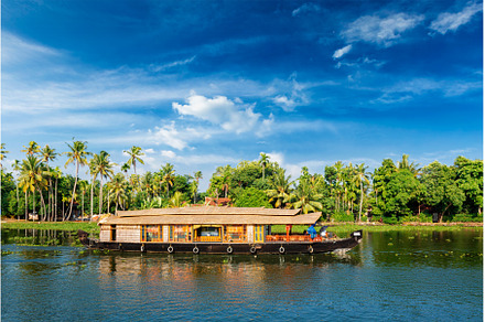 Houseboat on Kerala backwaters, a Transportation Photo by f9photos