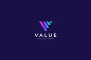 Letter V Logo Business Finance Media, a Branding & Logo Template by Signatoro (Thumbnail 1 of 3)