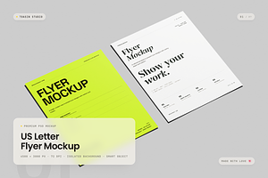 US Letter Flyer Mockup, an Advertising Mockup by Toasin Studio
