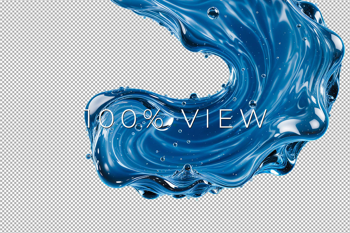 Liquid Water 3D Letters Set, an Object Graphic by Kotulsky Mockups (Photo 6 of 6)