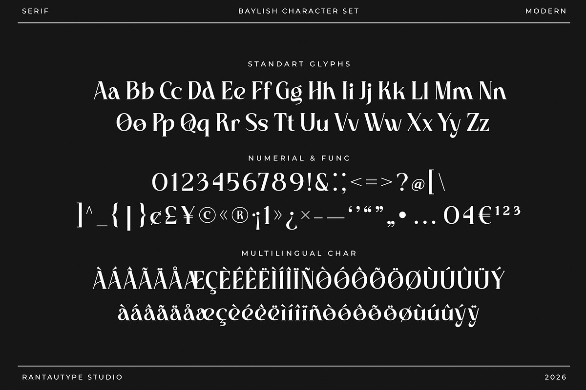 Baylish Modern Branding Serif Font, a Serif Font by RantautypeStudio (Photo 11 of 15)