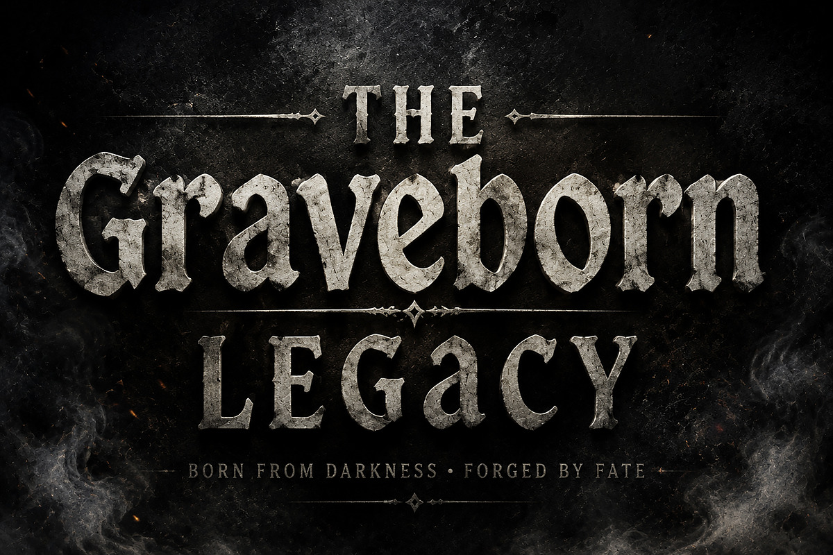 Graveborn, a Blackletter Font by Wow Magic (Photo 4 of 4)