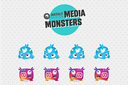 Media Monsters Social Media Icon Set, an Icon by NatBurger (Thumbnail 2 of 2)