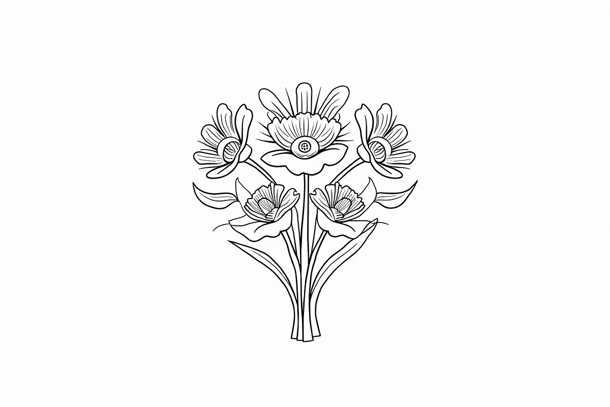 Floral Coloring Book for Adults Set, an Illustration by Creativeshirt (Photo 4 of 9)