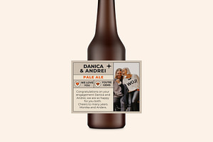 Danica + Andre Bottle Label Template, a Stationery Template by Mountain Folk Creative