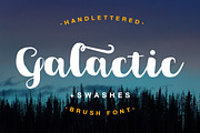 Galactic Brush Font, a Script Font by Nikolay Chirkov (Thumbnail 1 of 4)