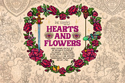 Hearts and Flowers Boho Vintage Set, a Decorative Illustration by Ink Stories (Thumbnail 1 of 24)