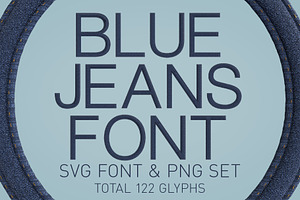 Blue Jeans Bitmap Font & PNGs