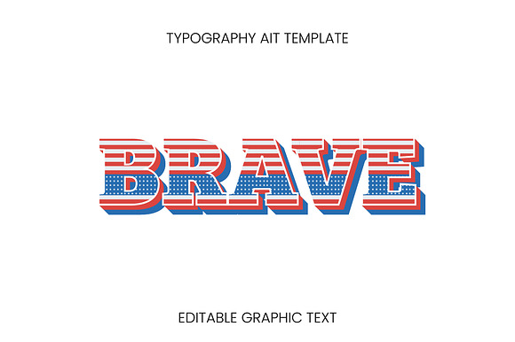 USA Flag Layered Text Effect preview 3