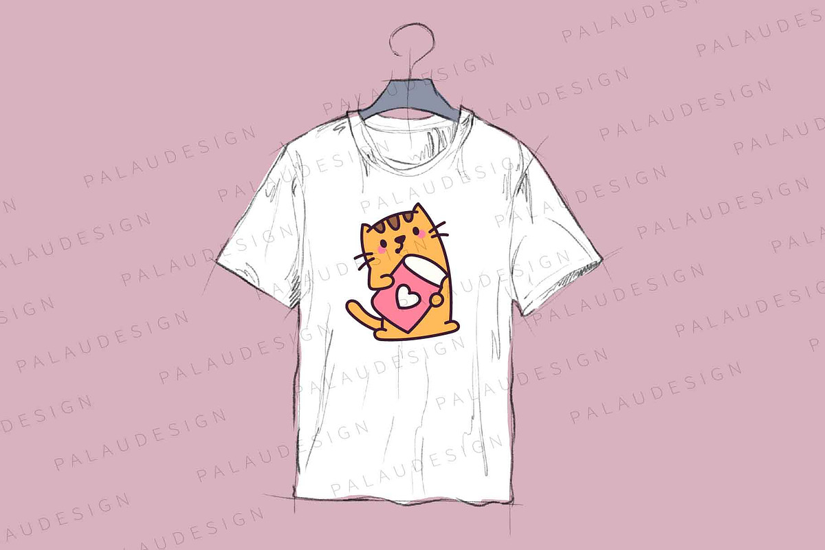 Cute Kawaii Cats with Books, an Animal Illustration by Palau (Photo 5 of 12)