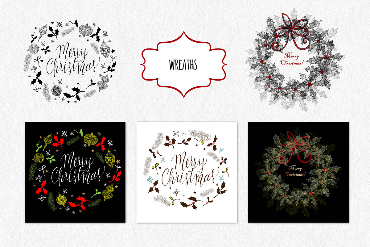 Textured Christmas boundle, a Decorative Illustration by AnastasiaFears (Photo 6 of 6)